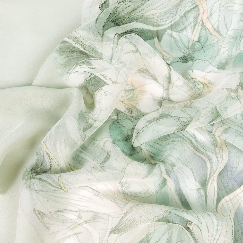 E-Clover Women Soft Floral Print Shawl Chiffon Sheer Scarf - Image 4